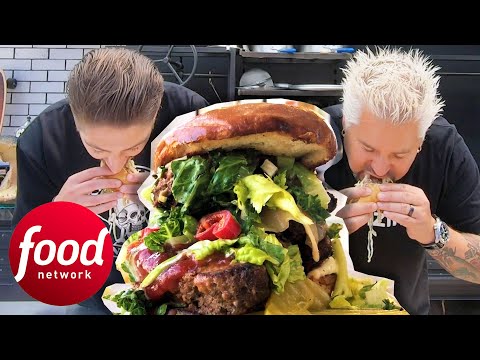 Guy And His Son Eat The Best Meatloaf Sandwich They've Ever Had | Diners, Drive-Ins & Dives
