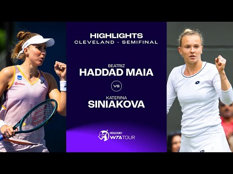 Beatriz Haddad Maia vs. Katerina Siniakova  | 2024 Cleveland Semifinal | WTA Match Highlights