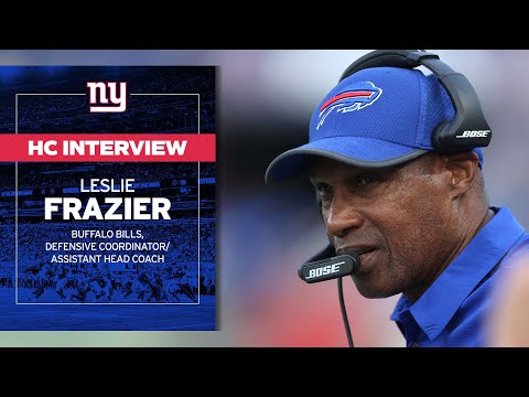 Giants Interview Bills DC Leslie Frazier for Head Coach video clip