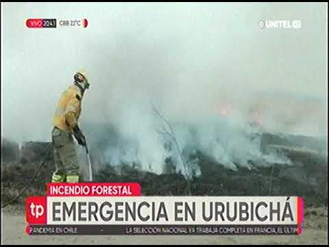 21092022   YOVENKA ROSADO   BOMBEROS LUCHAN CONTRA EL FUEGO EN EL MUNICIPIO DE URUBICHA   UNITEL