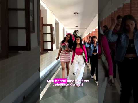 Aisa bhi hota h? Birthday at SRCC 🎂💃🏻#birthday #vlog #ytshorts #du #college #minivlog #cake #fun