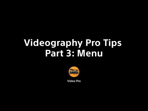 Xperia Tips – Videography Pro: Menu