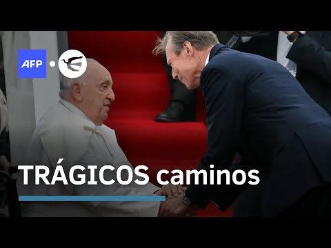 El papa advierte contra´los trágicos caminos de la guerra´en su visita a Luxemburgo