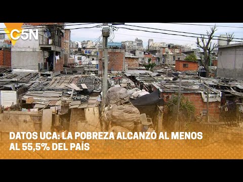 DATOS UCA: La POBREZA ALCANZÓ al 55,5% de la ARGENTINA