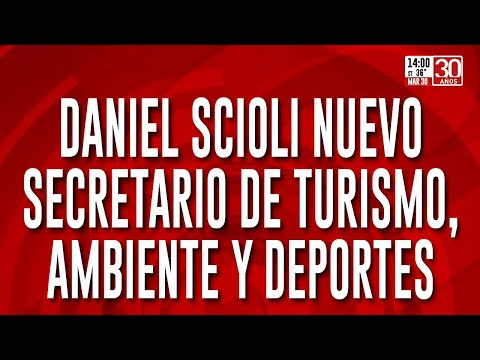 Daniel Scioli nuevo secretario de Turismo, Ambiente y Deportes