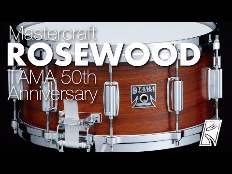 TAMA 50th Anniversary Limited Mastercraft Rosewood Reissue Snare Drum (RW-255, RW-256)