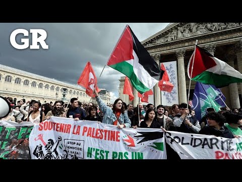 Desalojan manifestantes propalestinos  en París