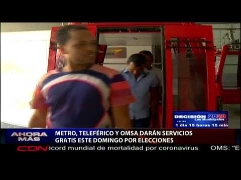 Metro y Teleférico de Santo Domingo ofrecerán servicio gratis el domingo de las elecciones