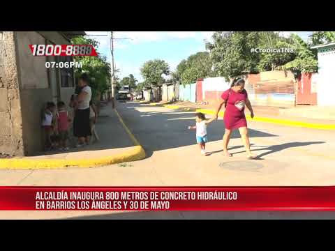Alcaldía de Managua inauguró una linda calle de concreto hidráulico en dos barrios - Nicaragua