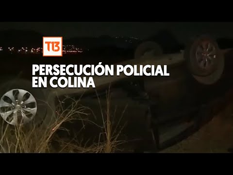 Persecución policial terminó con balacera y 4 detenidos en Colina