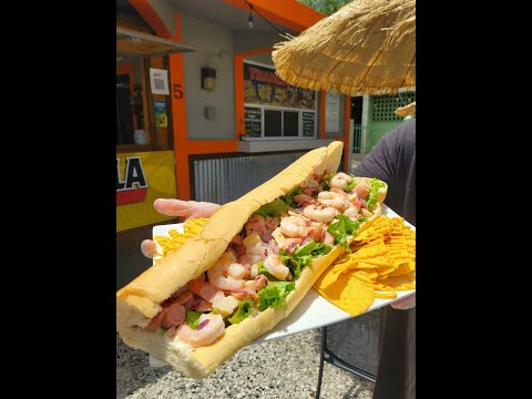 el Ayuso  Gigante Sandwich de Mariscos  casi 1 Libra de Pan  3 Carnes Diferentes y Te lo Pican