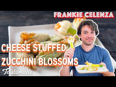 Cheese Stuffed Zucchini Blossoms I Frankie Celenza