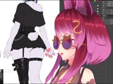 3D Vtuber Papa! Making Another Furry Model! Goth 🥵Bunny Mommy🥵 ! Day 30