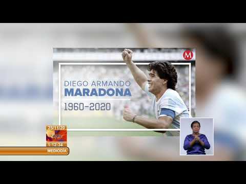 Lamentan en Cuba fallecimiento del futbolista Diego Armando Maradona