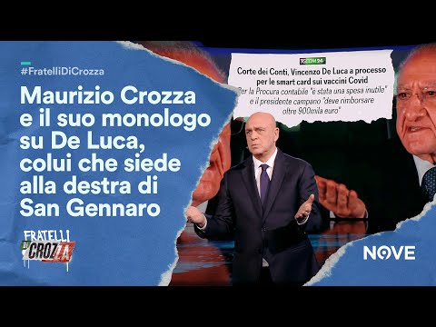 Maurizio Crozza e il suo monologo su De Luca, colui che siede alla destra di San Gennaro