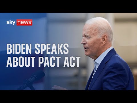 US President Biden delivers remarks on the anniversary of the PACT Act