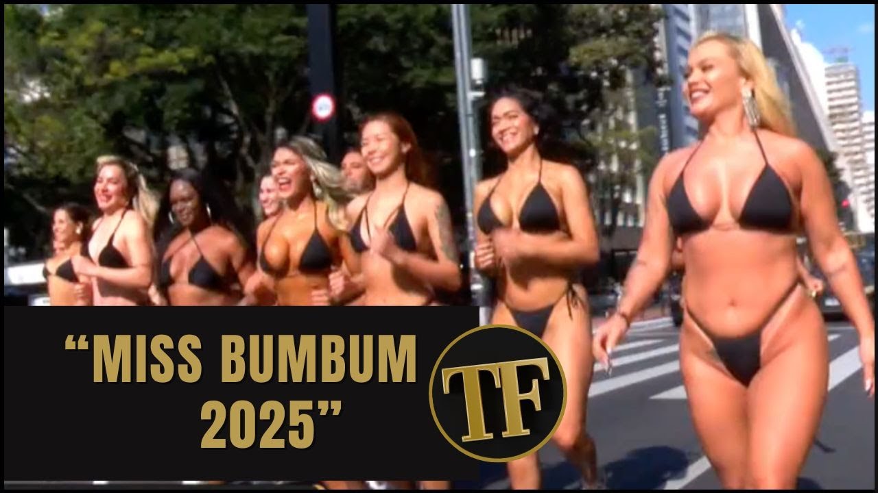 Candidatas ao concurso que deu fama para Andressa Urach param o trânsito de São Paulo