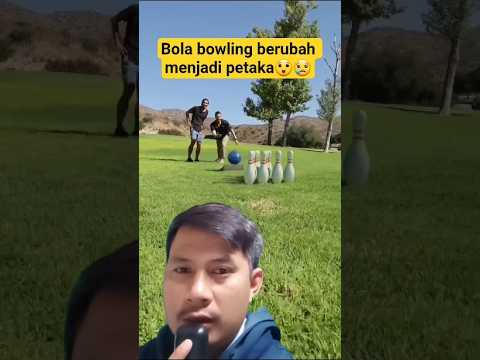 Bola bowling berubah menjadi petaka😲😢 #shorts #short #magic #funny
