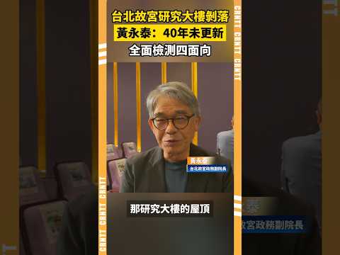 台北故宮研究大樓剝落　黃永泰：全面檢測 #台北故宮 #文化 #黃永泰 #taiwan #台北