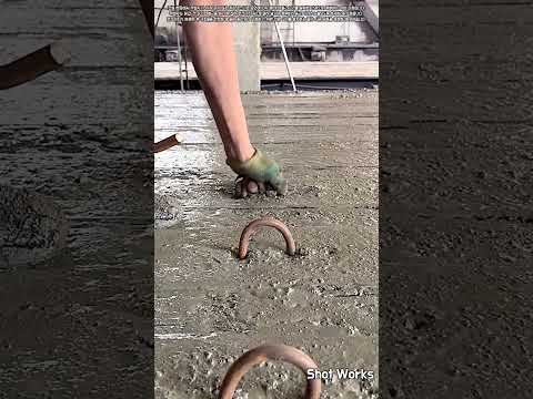 프리캐스트 콘크리트 운반을 위한 앵커 매설 과정 #worker #process #construction #concrete #rebar