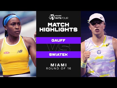 Coco Gauff vs. Iga Swiatek | 2022 Miami Round of 16 | WTA Match Highlights