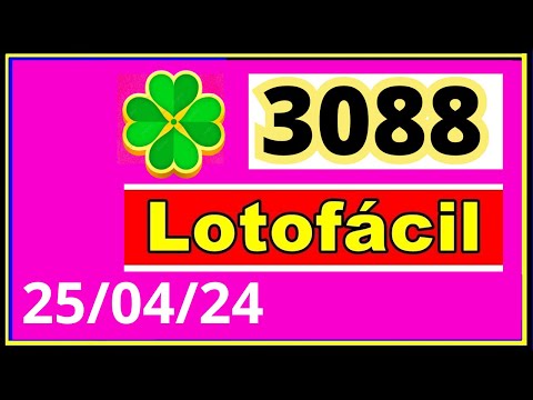 LotoFacil 3088 - Resultado da Lotofacil Concurso 3088