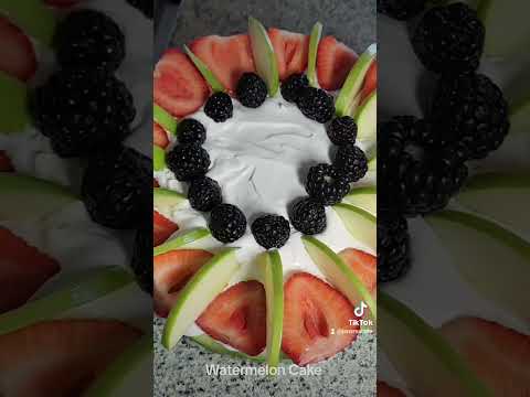 watermelon cake!! delicious 😋 #healthy #recipe #snack #food #watermelon #easy