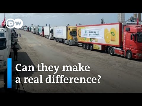 Israel to allow limited number of trucks with humanitarian aid to enter Gaza | DW News
