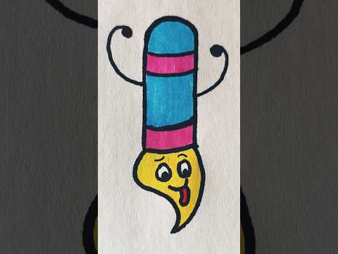 Easy kids drawing🤪 #shorts #trending #viralvideo #youtubeshorts #anaya #viralshorts #kidsvideo #art