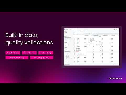 Built-in data quality validations