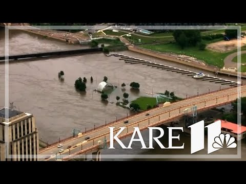 WATCH: Flying over the flooded Mississippi, Minnesota Rivers