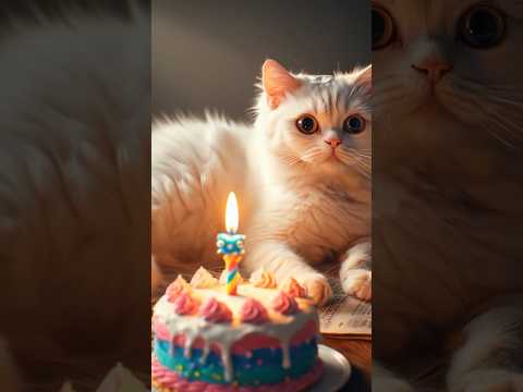 #animalintelligence #cat #cake #o #cute #aiandcats #happybirthday #aicats #funny #kitten #o