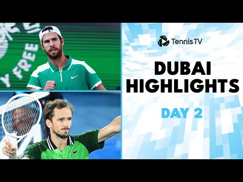 Medvedev Returns To Tour; Khachanov, Mensik & Monfils All Feature | Dubai 2024 Highlights Day 2