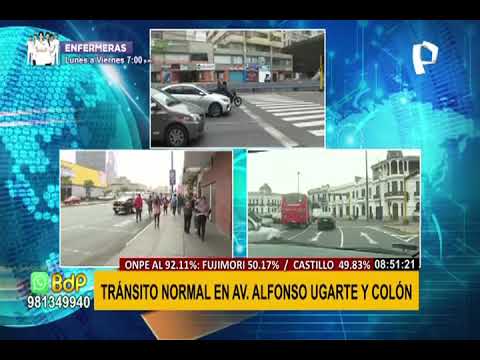 Cercado de Lima: negocios y transporte funcionan con normalidad en av. Alfonso Ugarte