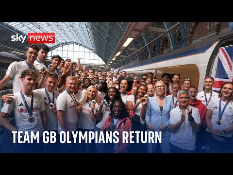 Paris Olympics: Cheers for Team GB as they return to UK