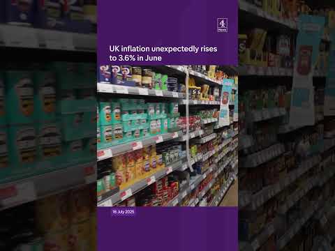 UK inflation unexpectedly rises to 3.6% in June