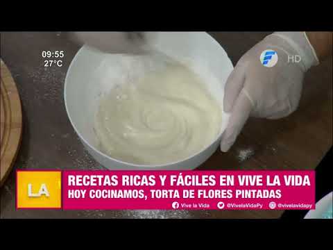 Receta VLV | Torta de Flores Pintadas.