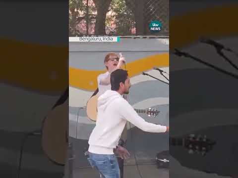 Ed Sheeran unplugged by Indian police for busking ‘without permission’  #itvnews