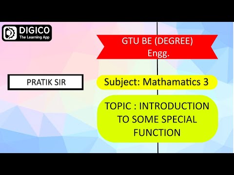 MOST IMPORTANT QUESTION SERIES : BE Mathematics 3 : INTRODUCTION TO SOME SPECIAL FUNCTION