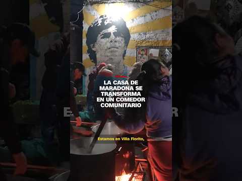 La casa de Maradona se transforma en un comedor comunitario