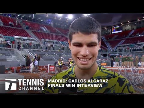 Carlos Alcaraz Credits Mom for Championship Win | 2023 Madrid Open Interview