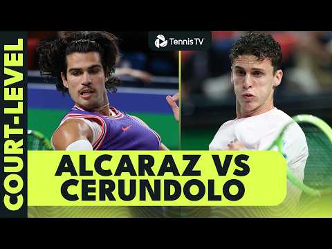 Carlos Alcaraz vs Juan Manuel Cerundolo From Court Level 😍 | Shanghai 2026