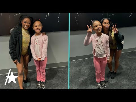 Serena Williams' Daughter, 7, Is Almost AS TALL As Simone Biles In Adorable Meeting