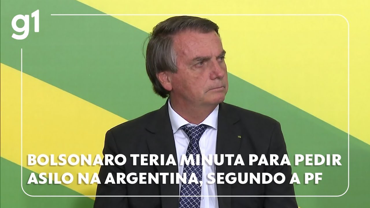 Bolsonaro teria minuta para pedir asilo político na Argentina, segundo a Polícia Federal