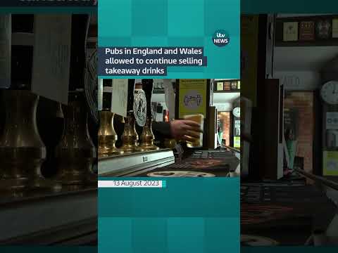 Pubs in England and Wales allowed to continue selling takeaway drinks #ITVnews #pubs #takeaway #uk