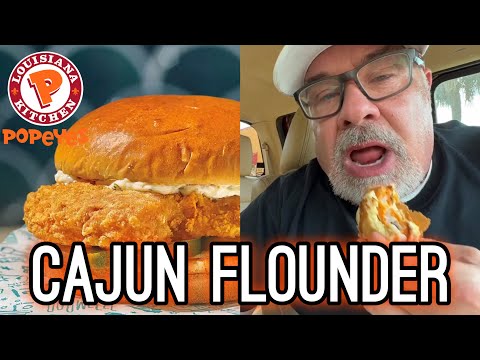 Popeye’s NEW Cajun Flounder Sandwich! - Bubba’s Drive Thru Food Review