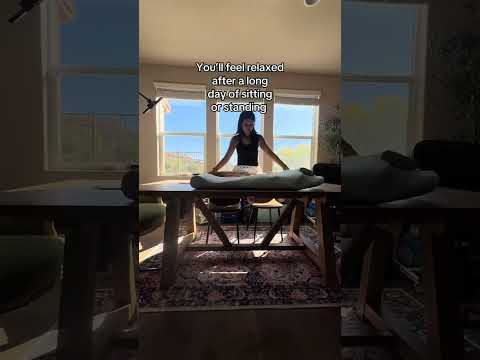 This viral air compression back stretching mat isn't just soft air... it's sturdy, supportive, and