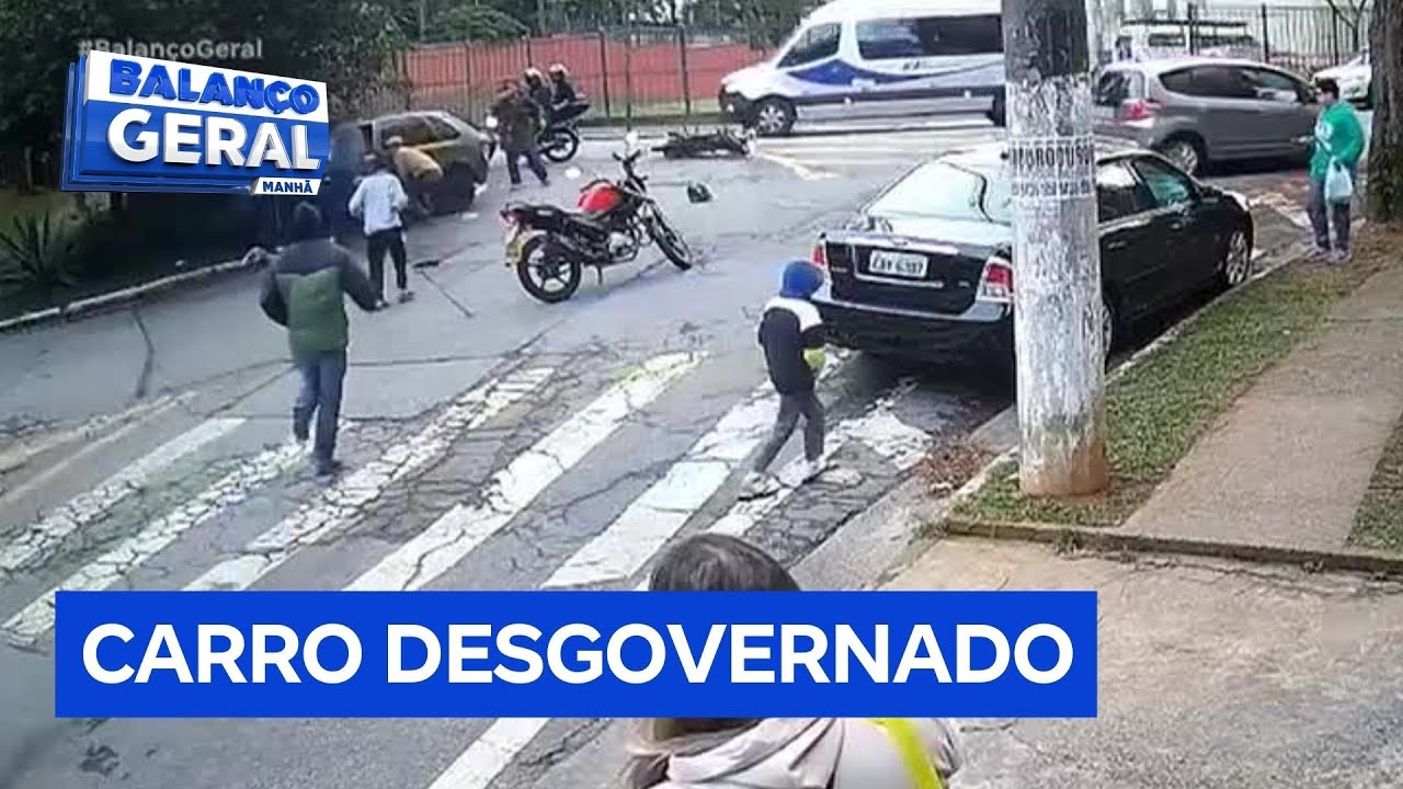 Aluno e instrutor de autoescola são atropelados por carro desgovernado no Campo Limpo em São Paulo