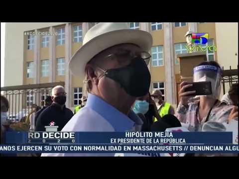 Hipólito Mejía llega a su colegio electoral para ejercer su derecho al voto - RD Decide 2020