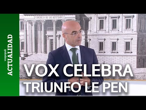 Buxadé (VOX) celebra el triunfo de Le Pen en Francia